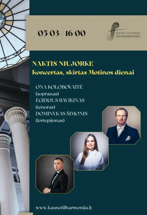 Pirkti bilietus NAKTIS NIUJORKE Kaunas, Kauno valstybinė filharmonija Gegužė 03