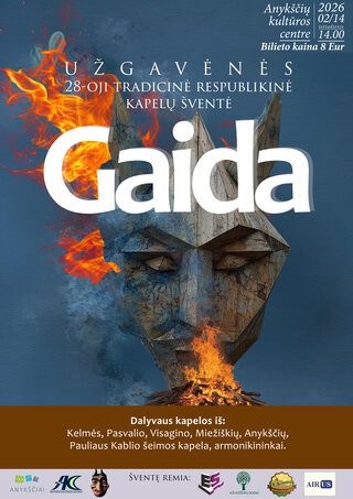 Pirkt biļetes Respublikinė kapelų šventė „Gaida“ Anykščiai, Anykščių kultūros centras Februāris 14