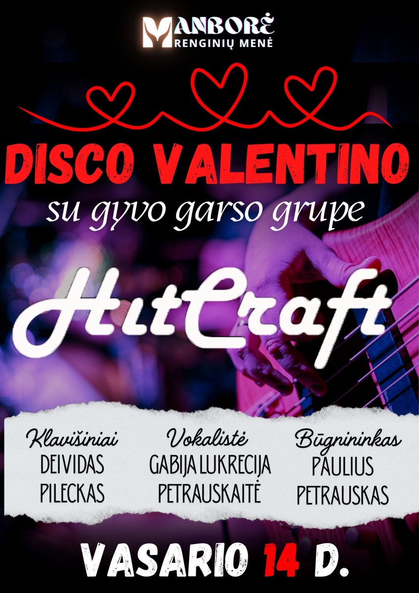 Купить билеты DISCO VALENTINO | Gyvos muzikos koncertas su grupe 