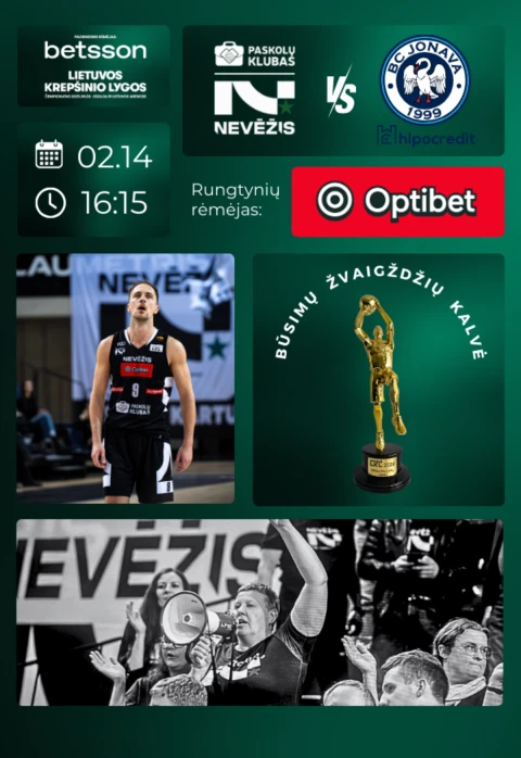 Buy tickets LKL rungtynės: Kėdainių „Nevėžis“ – Jonavos „Jonava“ Kėdainiai, Kėdainių arena February 14