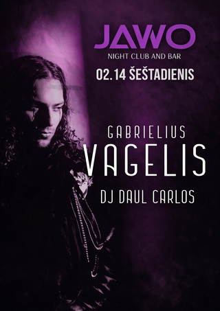 Pirkti bilietus Gabrielius Vagelis | JAWO NAKTINIS KLUBAS Telšiai, Jawo Nightclub Vasaris 14