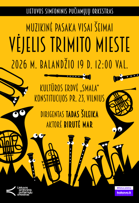 Pirkti bilietus MUZIKINĖ PASAKA „VĖJELIS TRIMITO MIESTE“ | LSPO Vilnius, SMALA Balandis 19