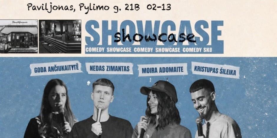 Pirkti bilietus Comedy Showcase Vilnius, Paviljonas Vasaris 13