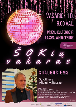 Pirkti bilietus Šokių vakaras suaugusiems Prienai, Prienų kultūros ir laisvalaikio centras Vasaris 11