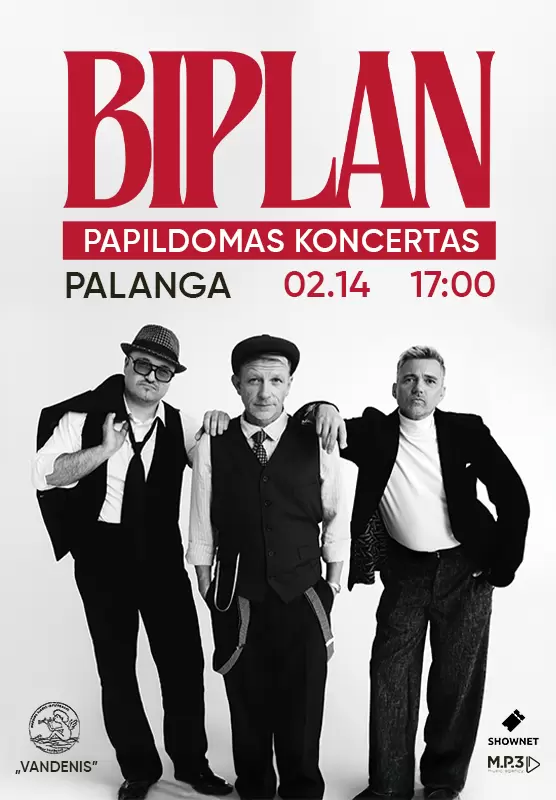 Pirkt biļetes Biplan ❍ Meilės diena | Palanga | Papildomas koncertas Palanga, Muzikos klubas Vandenis Februāris 14