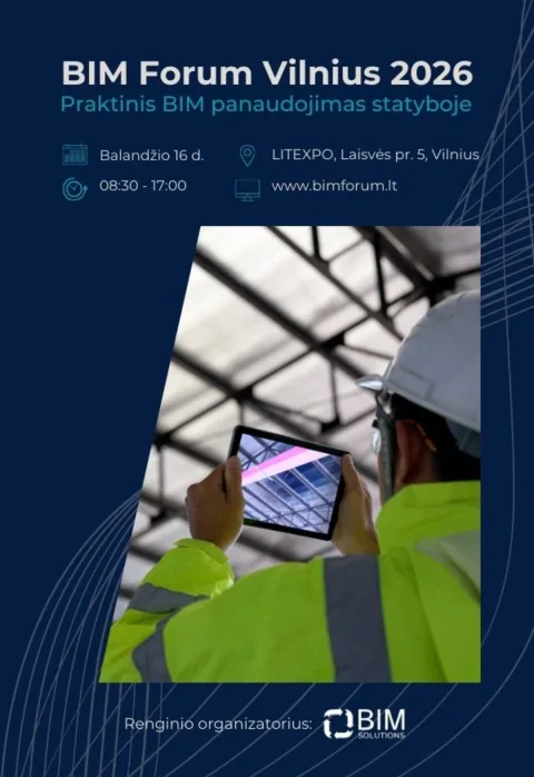 Buy tickets BIM Forum 2026 - Praktinis BIM panaudojimas statyboje Vilnius, Lietuvos parodų ir kongresų centras LITEXPO April 16