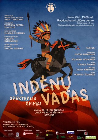 Pirkti bilietus PREMJERA | Spektaklis šeimai „Indėnų vadas“ Raudondvaris, Raudondvario kultūros centras Kovas 29