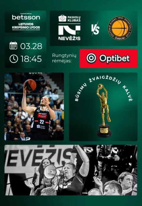 Pirkti bilietus LKL rungtynės: Kėdainių „Nevėžis“ – Šiaulių „Šiauliai“ Kėdainiai, Kėdainių arena Kovas 28