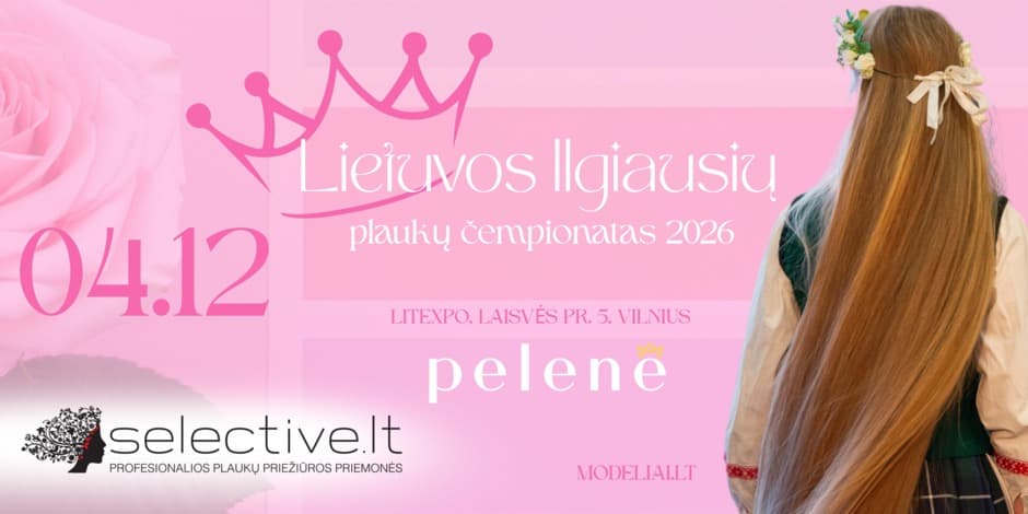 Купить билеты Lietuvos ilgiausių plaukų čempionatas -PELENĖ 2026 Vilnius, Lietuvos parodų ir kongresų centras LITEXPO Апрель 12
