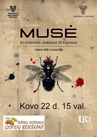 Купить билеты Teatrų festivalis „Gi(y)lių beieškant. Spektaklis „MUSĖ“ Utena, Utenos Kamerinis teatras Март 22