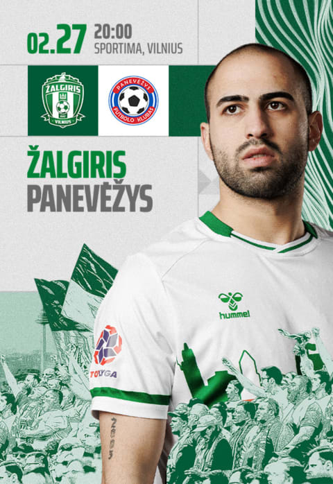 Pirkti bilietus Top lygos rungtynės: FK Žalgiris – FK Panevėžys Vilnius, SPORTIMA arena Vasaris 27
