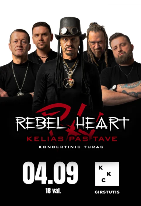 Pirkti bilietus REBELHEART „Kelias pas tave“ Kaunas, Kauno kultūros centro Girstučio padalinys Spalis 17