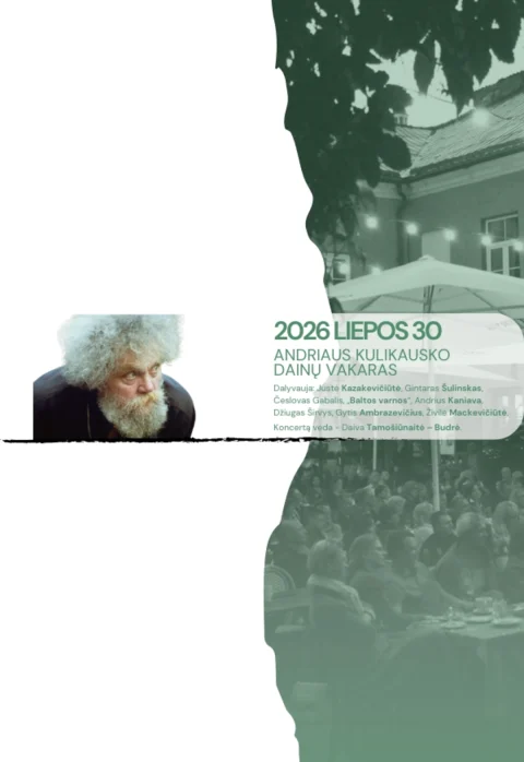 Pirkti bilietus „Artistai“ gyvai | Andriaus Kulikausko dainų vakaras Vilnius, Artistai Liepa 30