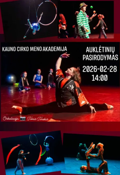 Pirkti bilietus Kauno cirko meno akademijos auklėtinių pasirodymas Kaunas, Kamerinis cirkas - muziejus Vasaris 28