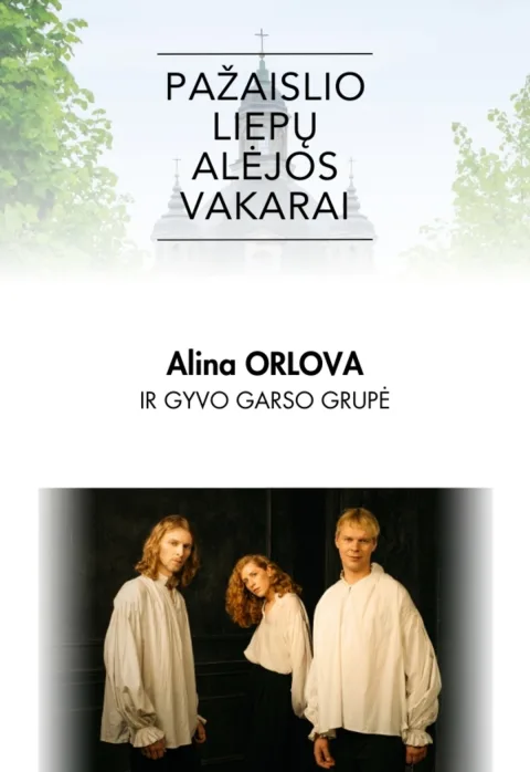 Buy tickets Pažaislio liepų alėjos vakarai | Alina Orlova ir gyvo garso grupė Kaunas, Pažaislio vienuolynas June 24
