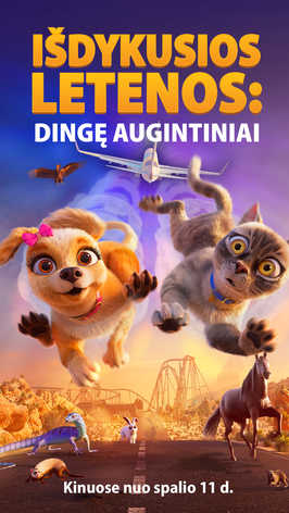 Pirkti bilietus IŠDYKUSIOS LETENOS. DINGĘ AUGINTINIAI (Gracie and Pedro: Pets to the Rescue) Vilnius, MULTIKINO Ozas Spalis 15