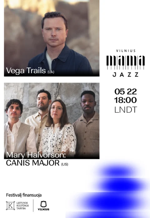 Pirkti bilietus VILNIUS MAMA JAZZ 2026 I Mary Halvorson: CANIS MAJOR (US) | Vega Trails (UK) Vilnius, Lietuvos nacionalinis dramos teatras Gegužė 22