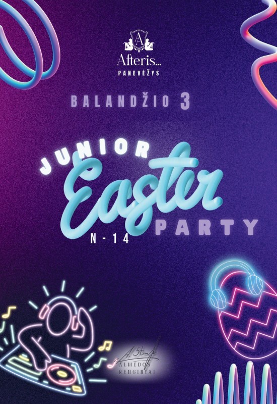 Pirkt biļetes Junior Easter Party  / Panevėžys / 04-03 Panevėžys, Naktinis klubas ir renginių erdvė AFTERIS Aprīlis 03