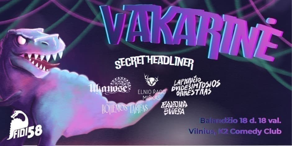Pirkti bilietus FiDi 58 vakarinė Vilnius, K2 Comedy Club Balandis 18