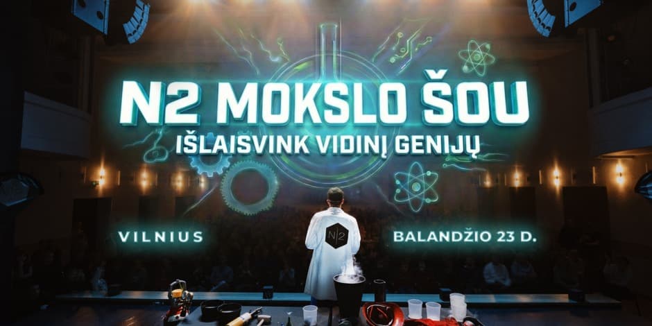 Pirkti bilietus N2 MOKSLO ŠOU VILNIUJE Vilnius, DOMINO teatras Balandis 23