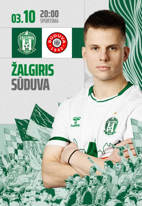 Купить билеты Top lygos rungtynės: FK Žalgiris - Marijampolės Sūduva Vilnius, SPORTIMA arena Март 10