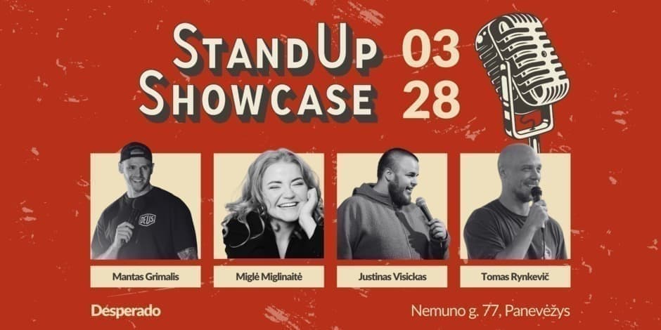 Pirkti bilietus Stand Up Showcase | Panevėžys Panevėžys, Desperado Kovas 28