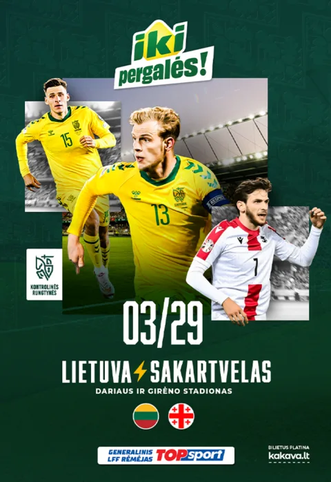Купить билеты Draugiškos futbolo rungtynės: Lietuva – Sakartvelas Kaunas, Dariaus ir Girėno stadionas Март 29