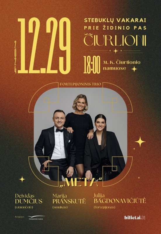 Buy tickets Stebuklų vakarai prie židinio pas Čiurlionį Vilnius, M.K.Čiurlionio namai December 29