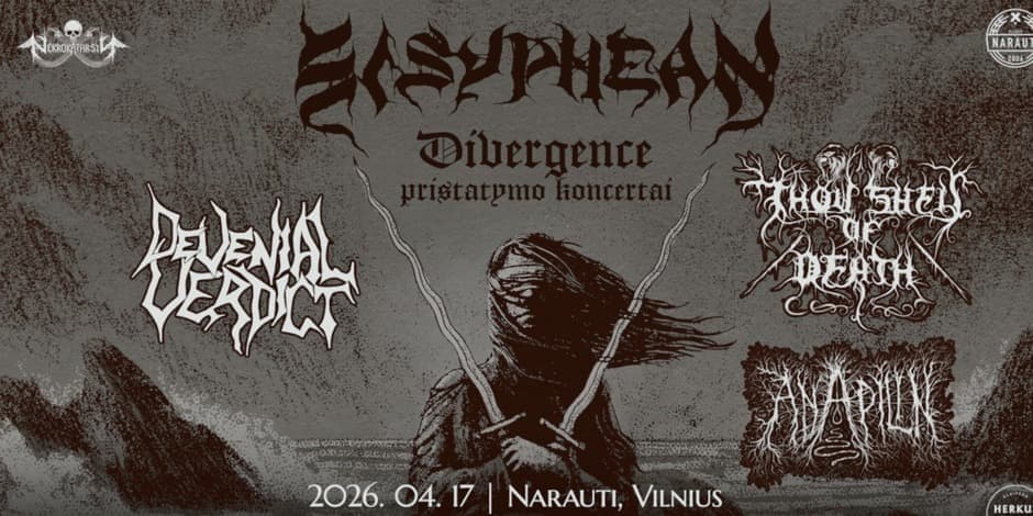 Pirkti bilietus SISYPHEAN albumo „Divergence“ pristatymo koncertas // VILNIUS Vilnius, nArauti Balandis 17