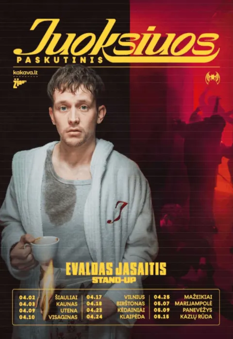 Pirkti bilietus EVALDAS JASAITIS | Stand-up | „Juoksiuos Paskutinis“ Marijampolė, Kavinė-baras „Nica“ Gegužė 07