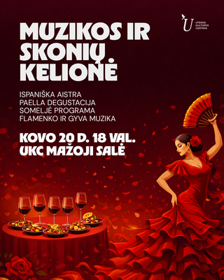 Pirkt biļetes Muzikos ir skonių kelionė Utena, Utenos kultūros centras, Mažoji salė Marts 20