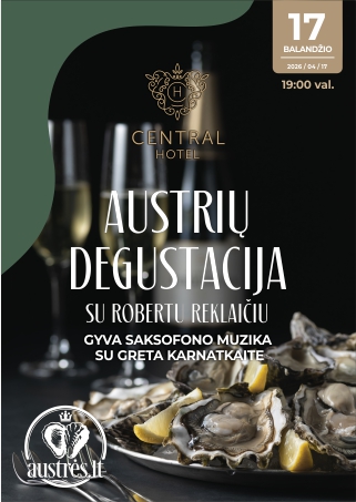 Pirkti bilietus Austrių degustacija su Robertu Reklaičiu Radviliškis, Central Hotel (Radvilų g. 9) Balandis 17