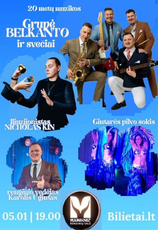 Pirkti bilietus Grupės Belkanto gyvo garso muzikinis vakaras | Kaunas Kaunas, Renginių salė Manborė Gegužė 01