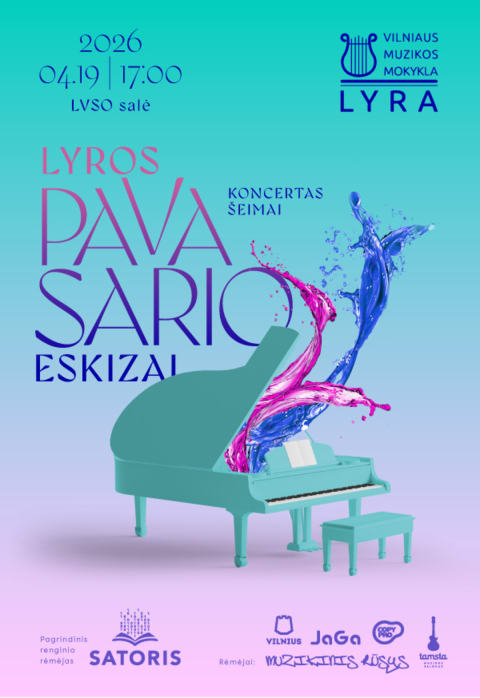 Купить билеты Vilniaus muzikos mokyklos „Lyra“ koncertas „Lyros Pavasario Eskizai“ Vilnius, LVSO koncertų salė Апрель 19