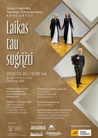 Pirkti bilietus Koncertas „Laikas tau sugrįžti“ Mažeikiai, Mažeikių kultūros centras Kovas 26