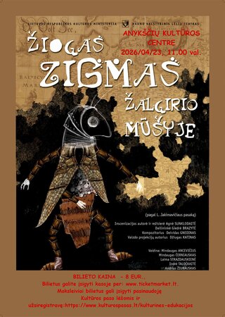 Pirkti bilietus Spektaklis „Žiogas Zigmas Žalgirio mūšyje” Anykščiai, Anykščių kultūros centras Balandis 23