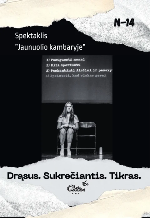 Pirkt biļetes Kauno jaunimo spektaklis „Jaunuolio kambaryje“ Alytus, Alytaus miesto teatras Aprīlis 11
