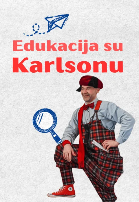 Pirkt biļetes Panevėžio teatras „Menas“ | Edukacija-ekskursija teatre su personažu Karlsonu Panevėžys, Panevėžio teatras „Menas“ Aprīlis 12