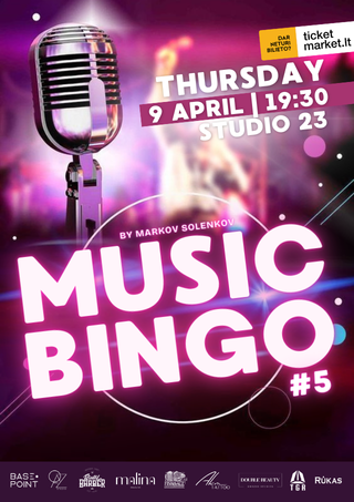 Pirkti bilietus MUSIC BINGO Vilnius, Studio 23 Balandis 09