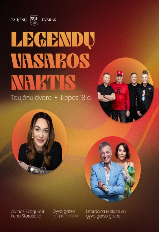 Pirkti bilietus Džordanos Butkutės, RONDO, Žilvino Žvagulis ir Irenos Starošaitė koncertas Taujėnai, Taujėnų dvaras Liepa 18