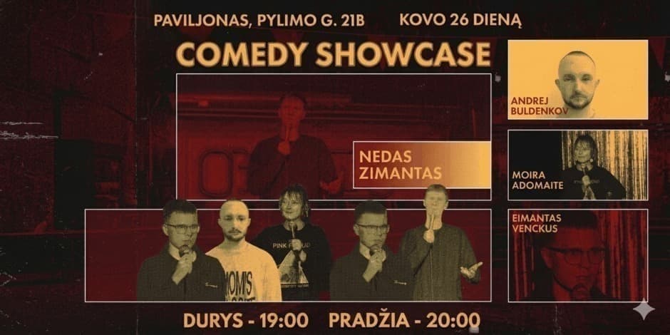Pirkti bilietus COMEDY SHOWCASE Vilnius, Paviljonas Kovas 26