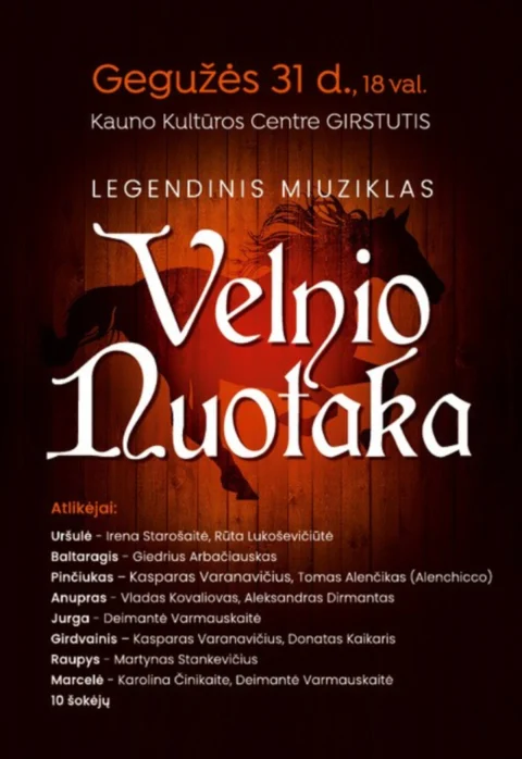 Pirkti bilietus Miuziklas „VELNIO NUOTAKA“ | Kaunas Kaunas, Kauno kultūros centro Girstučio padalinys Gegužė 31