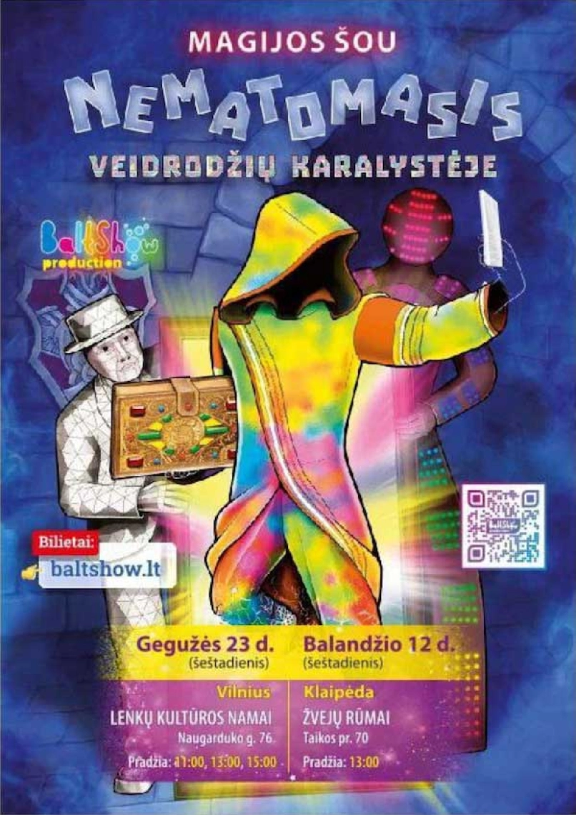 Pirkt biļetes Nematomas žmogus pro veidrodį - 11:00 [LT] Vilnius, VILNIAUS LENKŲ KULTŪROS NAMAI Maijs 23