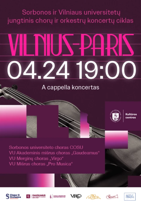 Buy tickets „Vilnius–Paris“ A cappella koncertas Vilnius, Šv. Jonų bažnyčia April 24