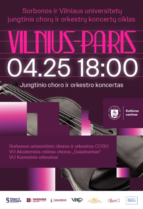 Pirkti bilietus „Vilnius–Paris“ Jungtinis choro ir simfoninio orkestro koncertas Vilnius, Šv. Jonų bažnyčia Balandis 25