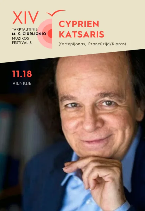Pirkti bilietus MKČ26: Festivalio atidarymas | Fortepijono legenda Cyprien Katsaris Vilnius, Lietuvos nacionalinė filharmonija Lapkritis 18