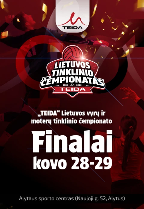 Buy tickets „TEIDA“ Lietuvos tinklinio čempionato finalai Alytus, Alytaus sporto centras March 28-29
