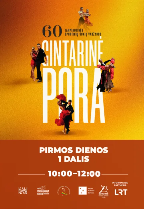 Pirkti bilietus Tarptautinės sportinių šokių varžybos „Gintarinė pora“ – šeštadienis, 1 dalis Kaunas, Kauno Žalgirio arena Gegužė 02