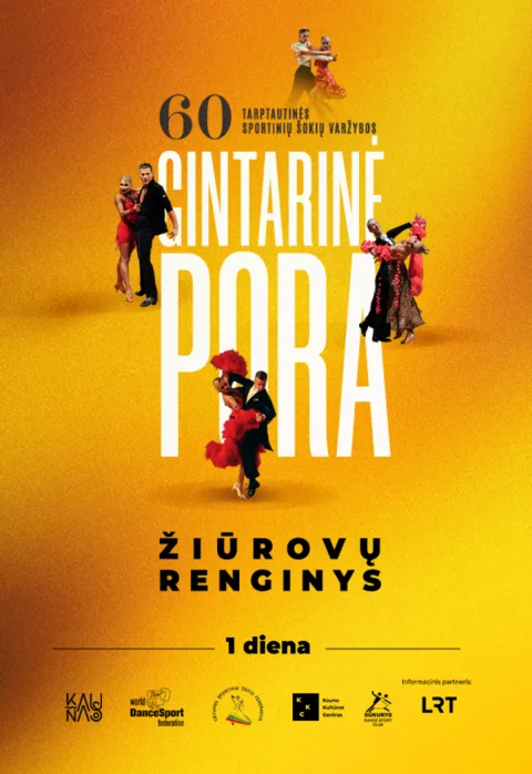 Pirkt biļetes Tarptautinės sportinių šokių varžybos „Gintarinė pora“ – šeštadienio bilietas Kaunas, Kauno Žalgirio arena Maijs 02