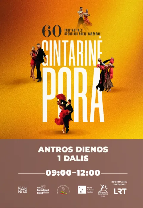 Pirkti bilietus Tarptautinės sportinių šokių varžybos „Gintarinė pora“ – sekmadienis, 1 dalis Kaunas, Kauno Žalgirio arena Gegužė 03